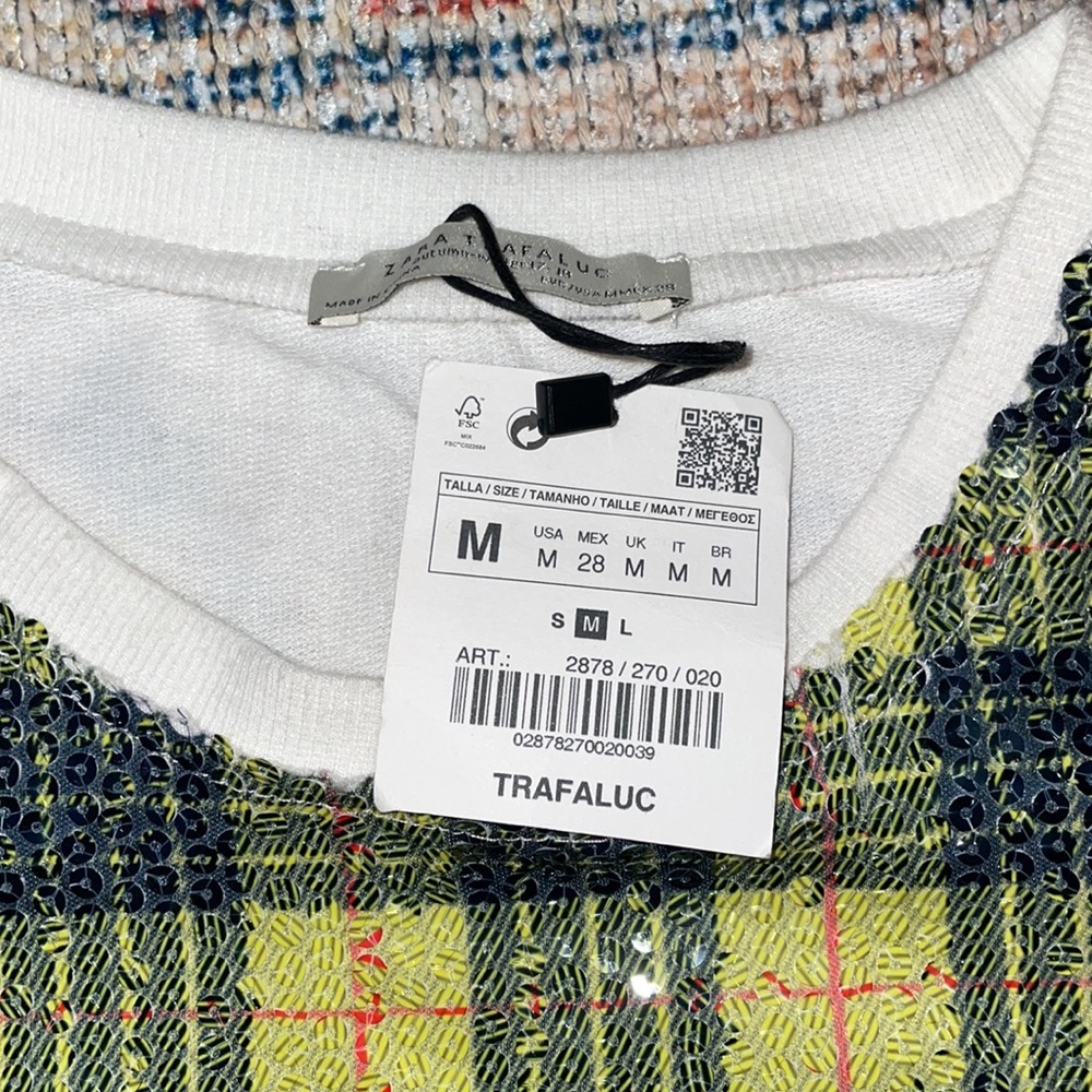 Zara Yellow and Green Plaid Midi Dress - Picture 6 of 6